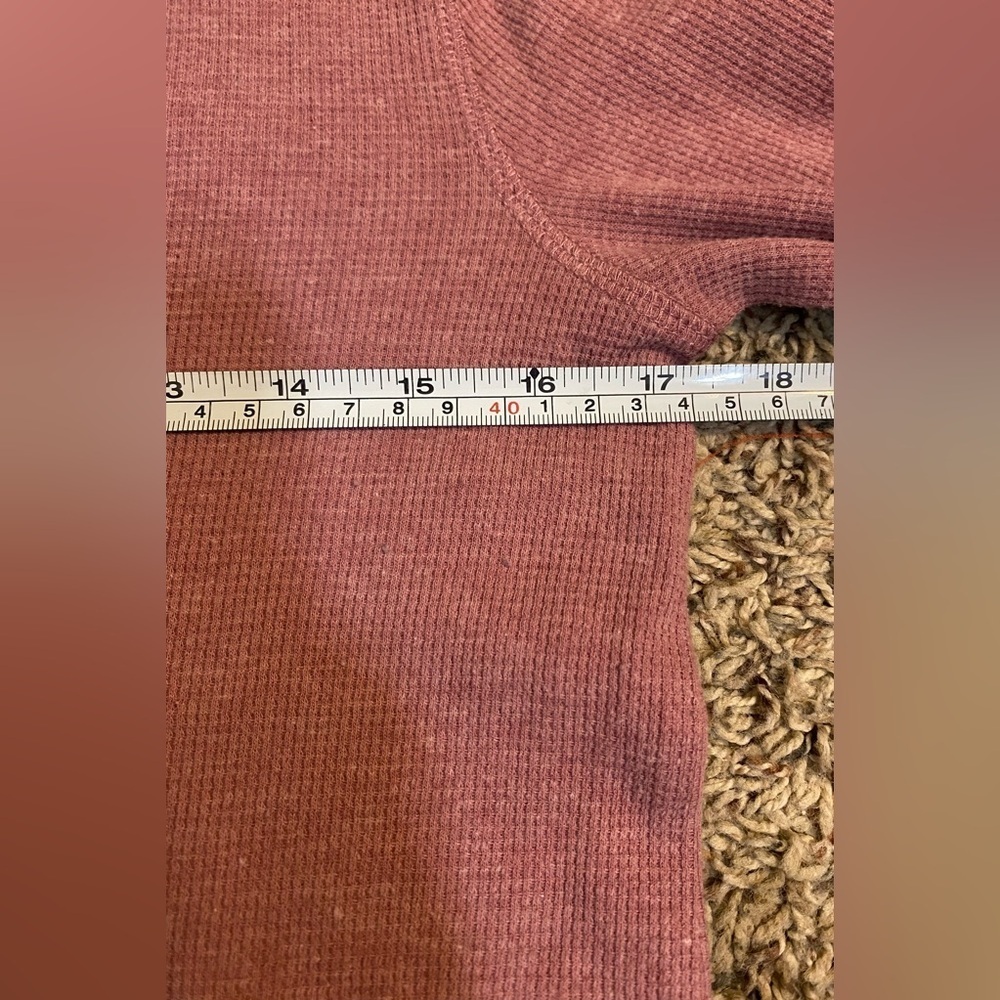 Women’s Architect Pink Round Hem Thermal Long Sleeve T Size Medium - Picture 5 of 6